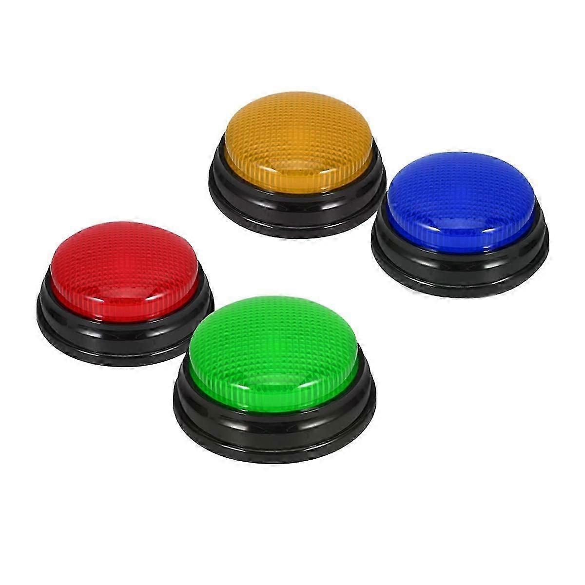 4 Pack Buzzers for Trivia Games, Answer Buzzers for Classroom, Game Buzzers with Lights and Sound G