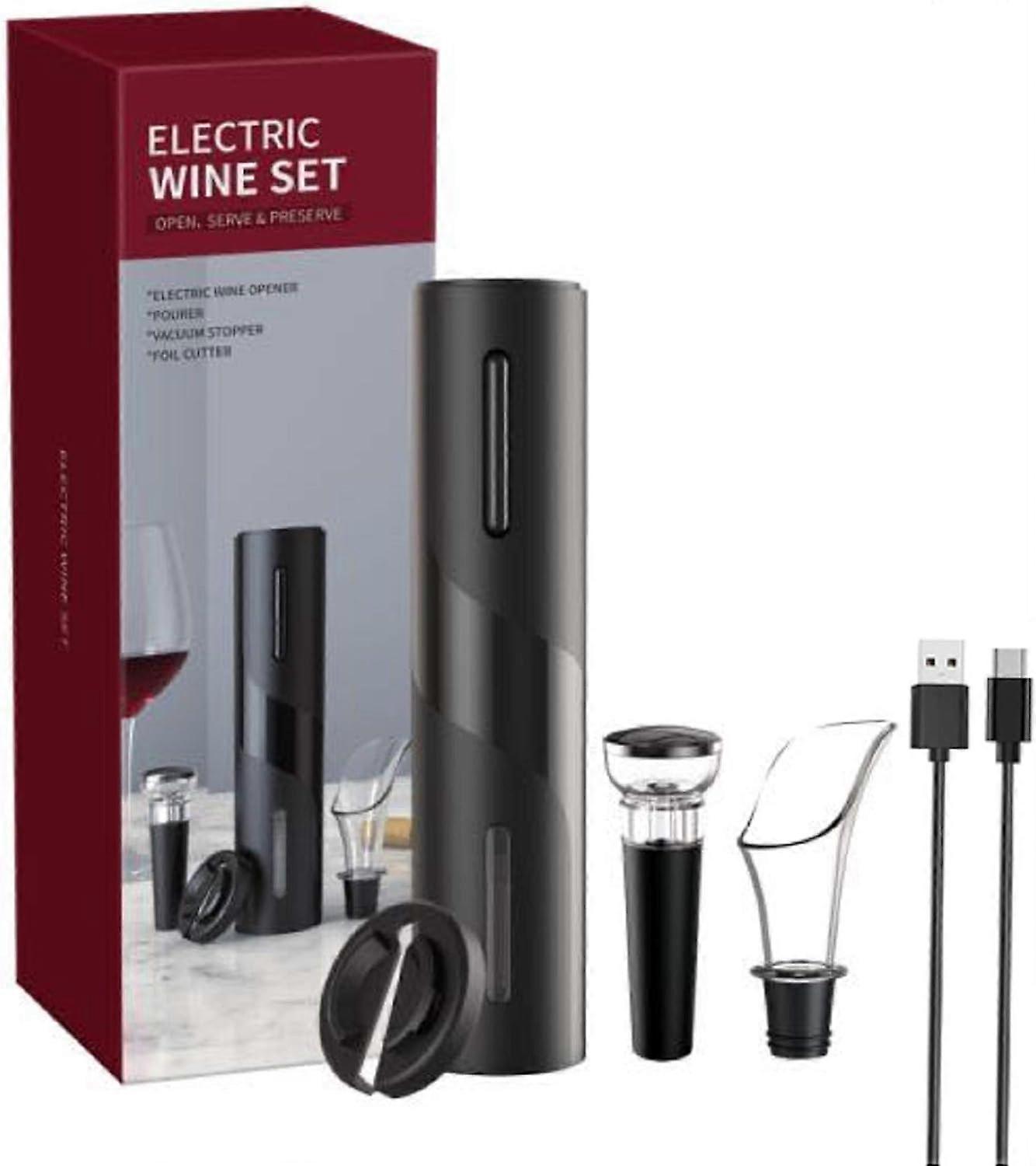 Wine Opener, Automatic Corkscrew, Rechargeable, Gift Set