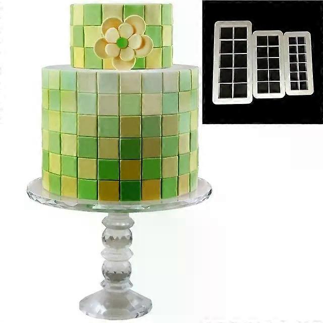 Chocolate Cake Biscuit Mold-2 PCS Geometric Puzzle Stamping Tool by Square