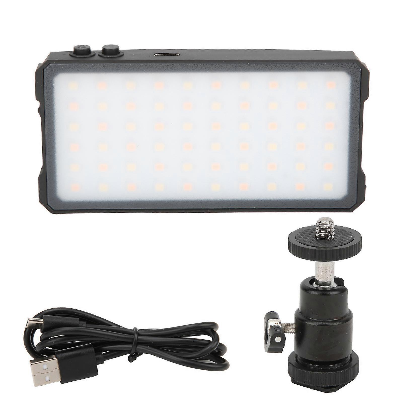 Manbily Mini Bicolor LED Panel Portable LED 3000‑6500K Photography Light Camera Fill Light with Cold Shoe Ball Head