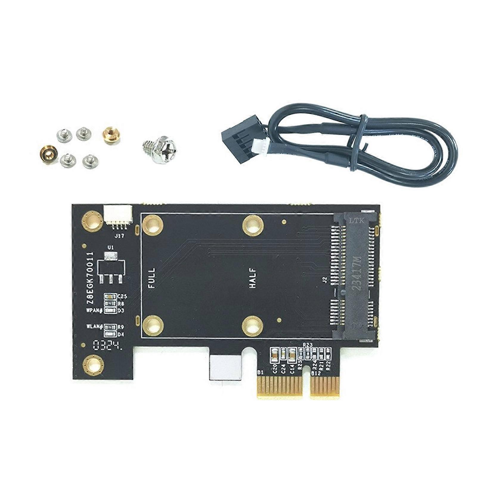 Small PCIE To PCIE Adapter Card For Desktop Computer WIFI Card Wireless Networing Card Easily Connection