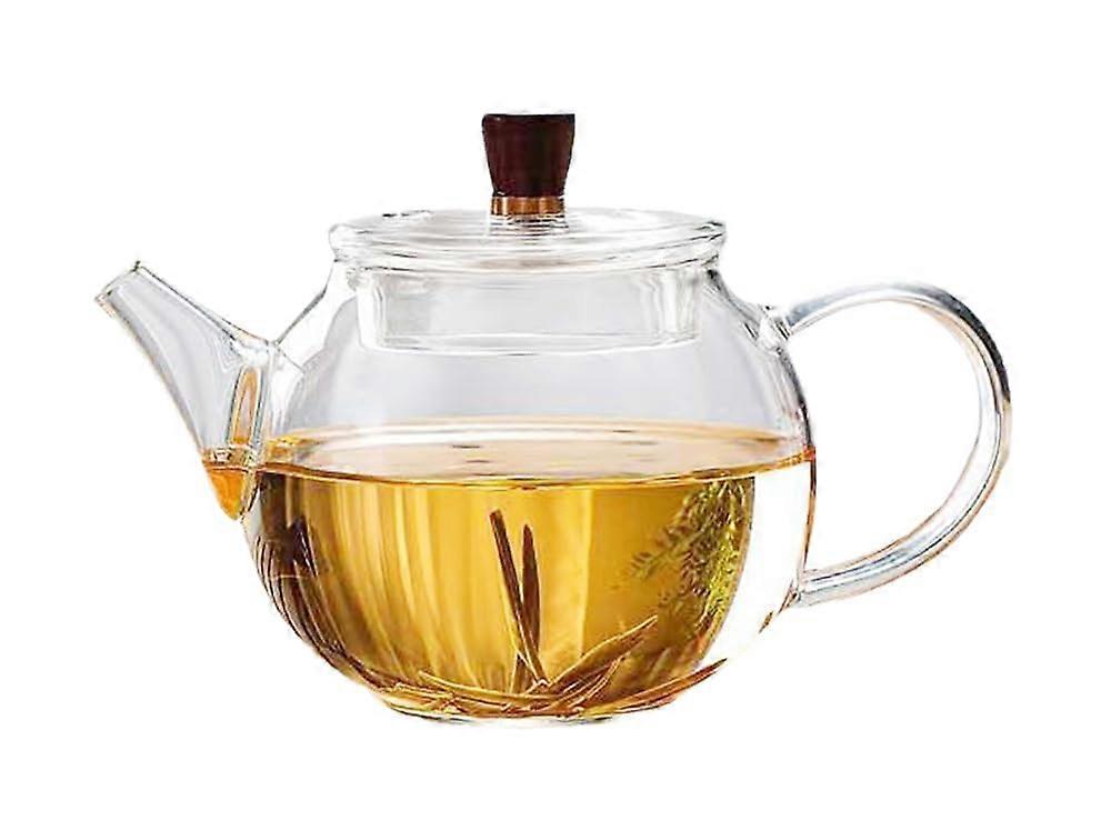 Glass teapot, mini tea pot, clear teapot with lid, small teapot for a person, 6oz Borosilicate Glass, One-Serving Size