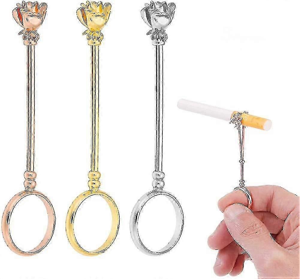 3 Pieces Cigarette Holder Ring Cigarette Holder For Women,elegant Ring