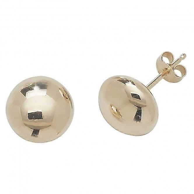 9ct Yellow Gold 7mm Button Stud Earrings ES408