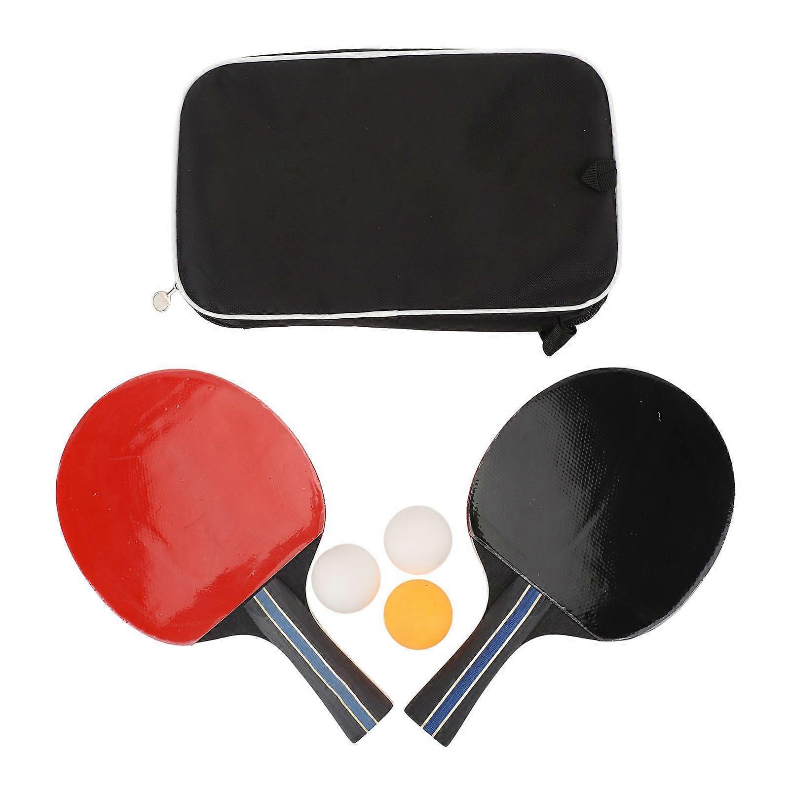 Professional Table Paddles Storage Bag 2 Table Tennis Rackets 3 Balls Game Accessories Handshake