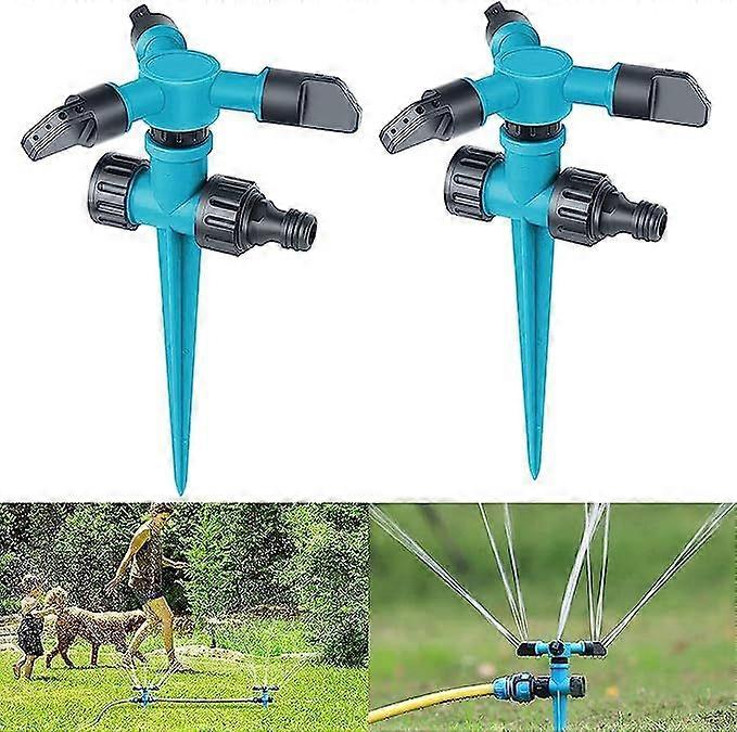 2 Pack 360 Rotating Lawn and Greenhouse Garden Sprinklers