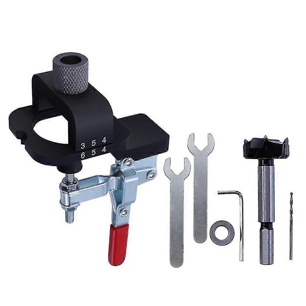 35mm Hinge Drilling Jig Guide Concealed Hinge Jig Hole Punch Locator Kit Woodworking Tools For Face