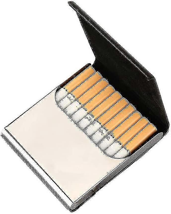 Stylish Cigarette Case, Anthracite / Black, Stainless Steel