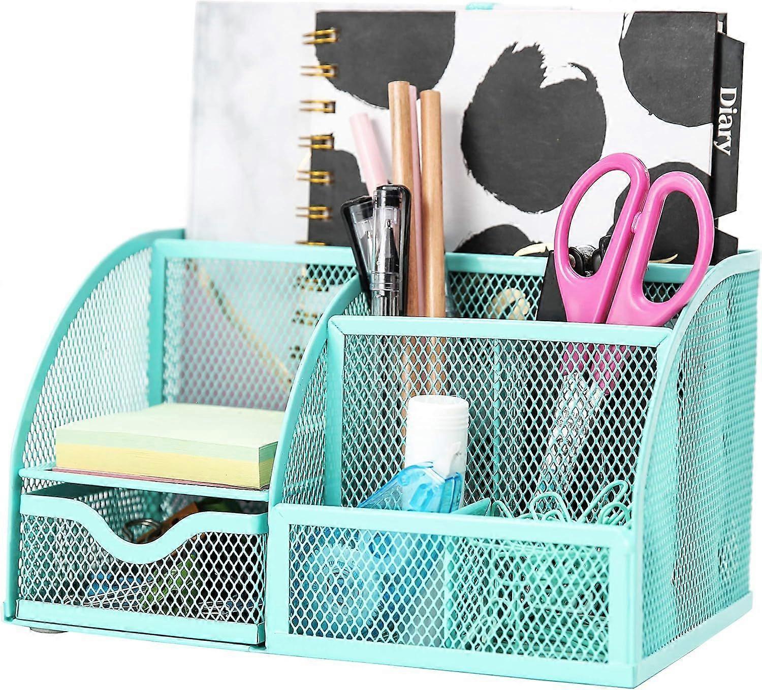 Organisateur de Bureau/Papeterie Organizer/Pot  Stylo/Bureau Ranger/Multifonctions Organisateur 348 (Turquoise)