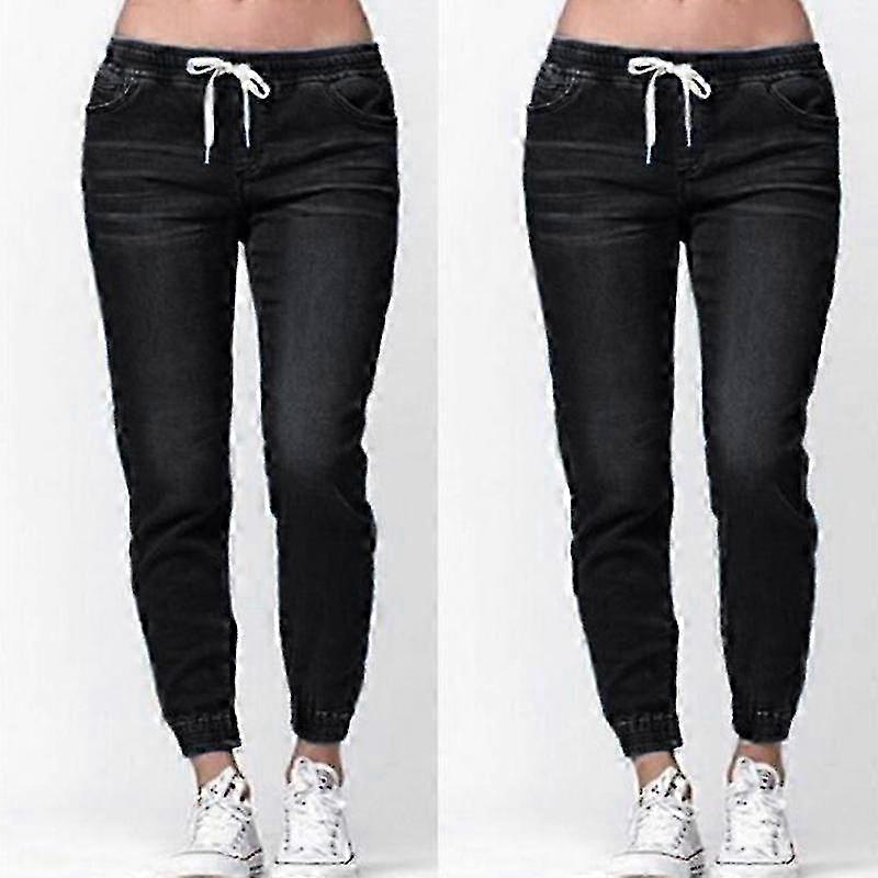 Γυναίκες Casual ελαστική μέση τζιν παντελόνι jogger τζιν παντελόνια