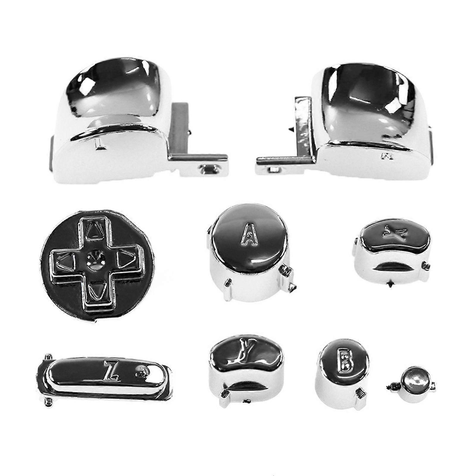 Plating L R ABXY Z Keypads for NGC Gamecube Controller X Y A B Replacement
