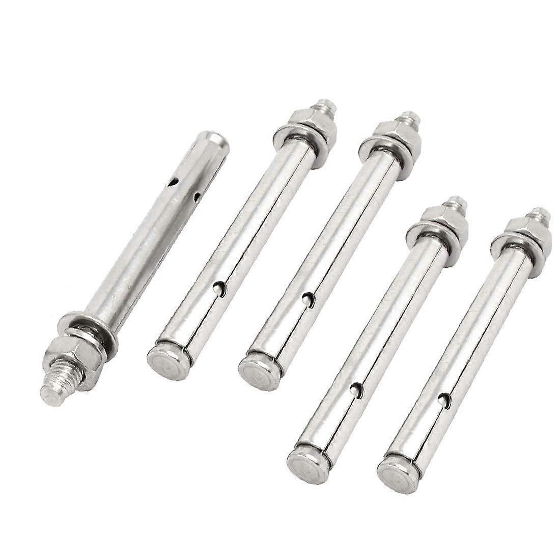 M8x100mm 304 Stainless Steel Air Condition Fitting Sleeve Anchor Expansion Bolt 5pcs (Color : Multiple Colors, Size : Medium)