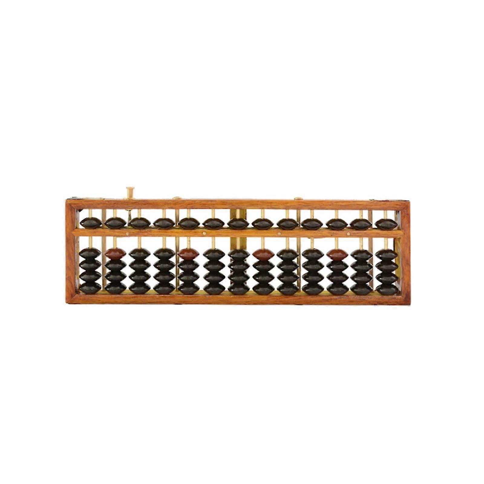 Chinese Abacus Calculator with Reset Button for Students Teachers Math Lessons