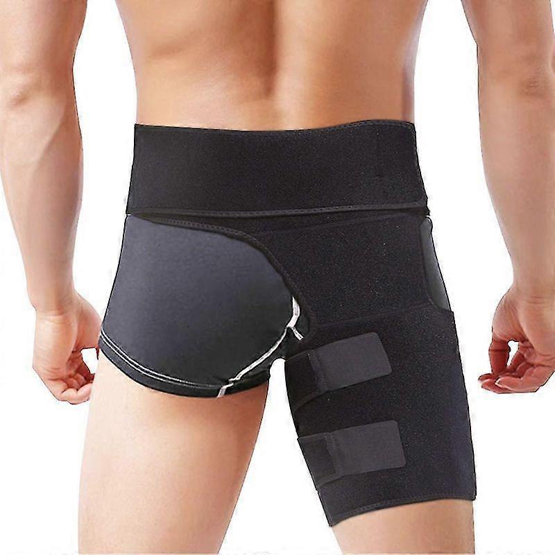 Lebanghui Hip Brace, Groin Support Sciatica Relief Wrap Thigh Hamstring Compression Sleeve For Pulled Injury Strain Tendonitis Rehab And Recovery, Fit