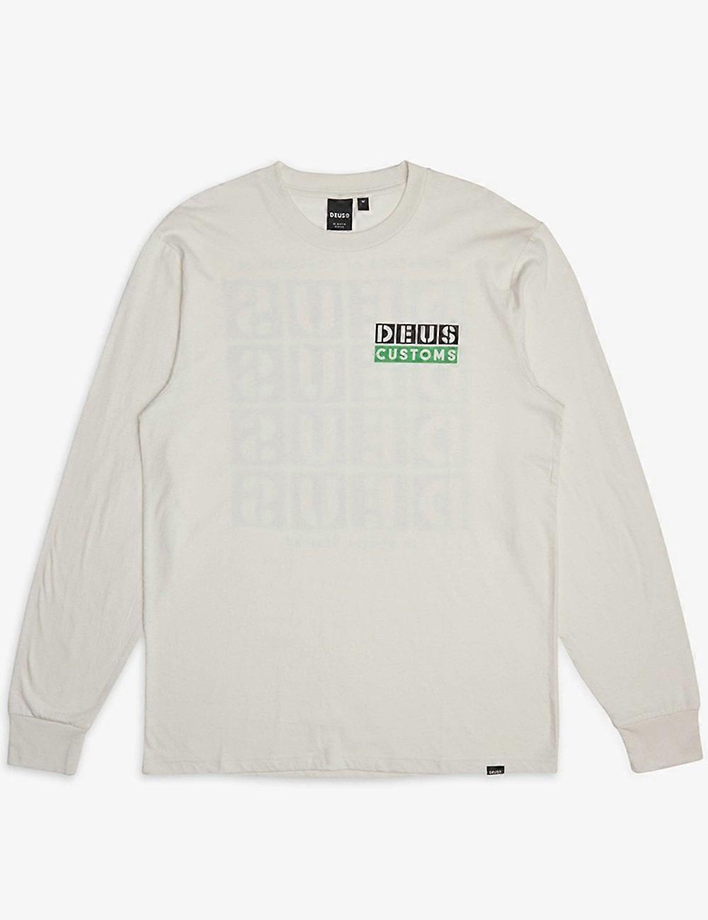 Men's Deus Ex Machina Titac Long Sleeve T-shirt - Vintage White