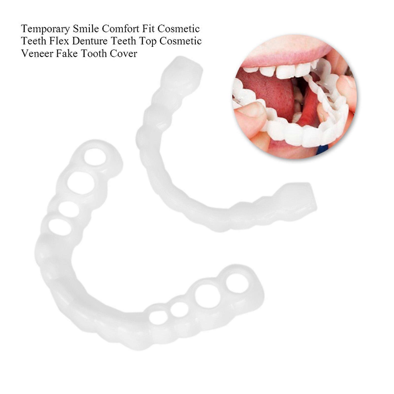 and lower teeth snap on smile second generation simulation braces silicone whitening dentures Upper Teeth Round Box