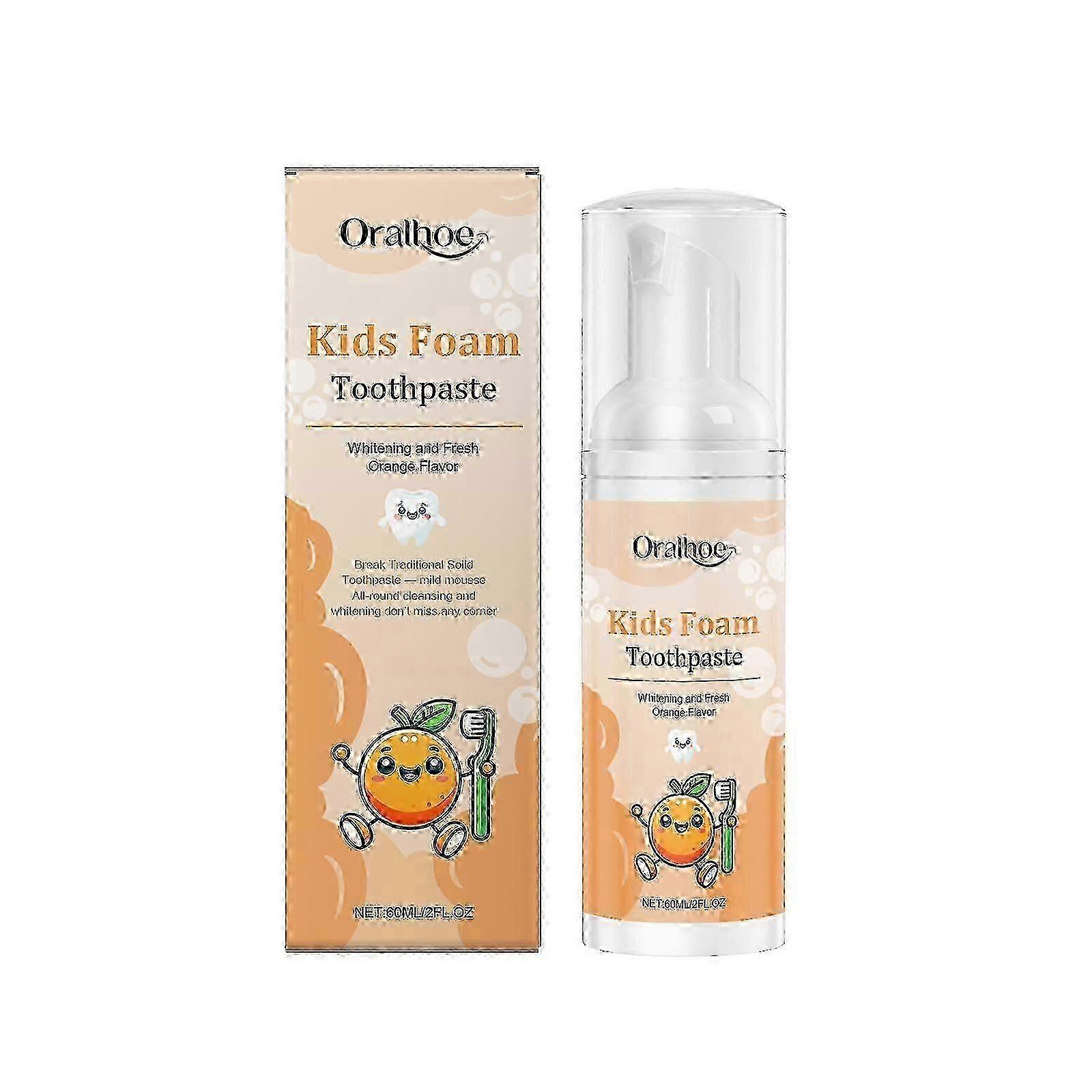 Children's Dental Mousse Gently Cleans Teeth Fresh, Clean And Stain Removing Press Toothpaste
