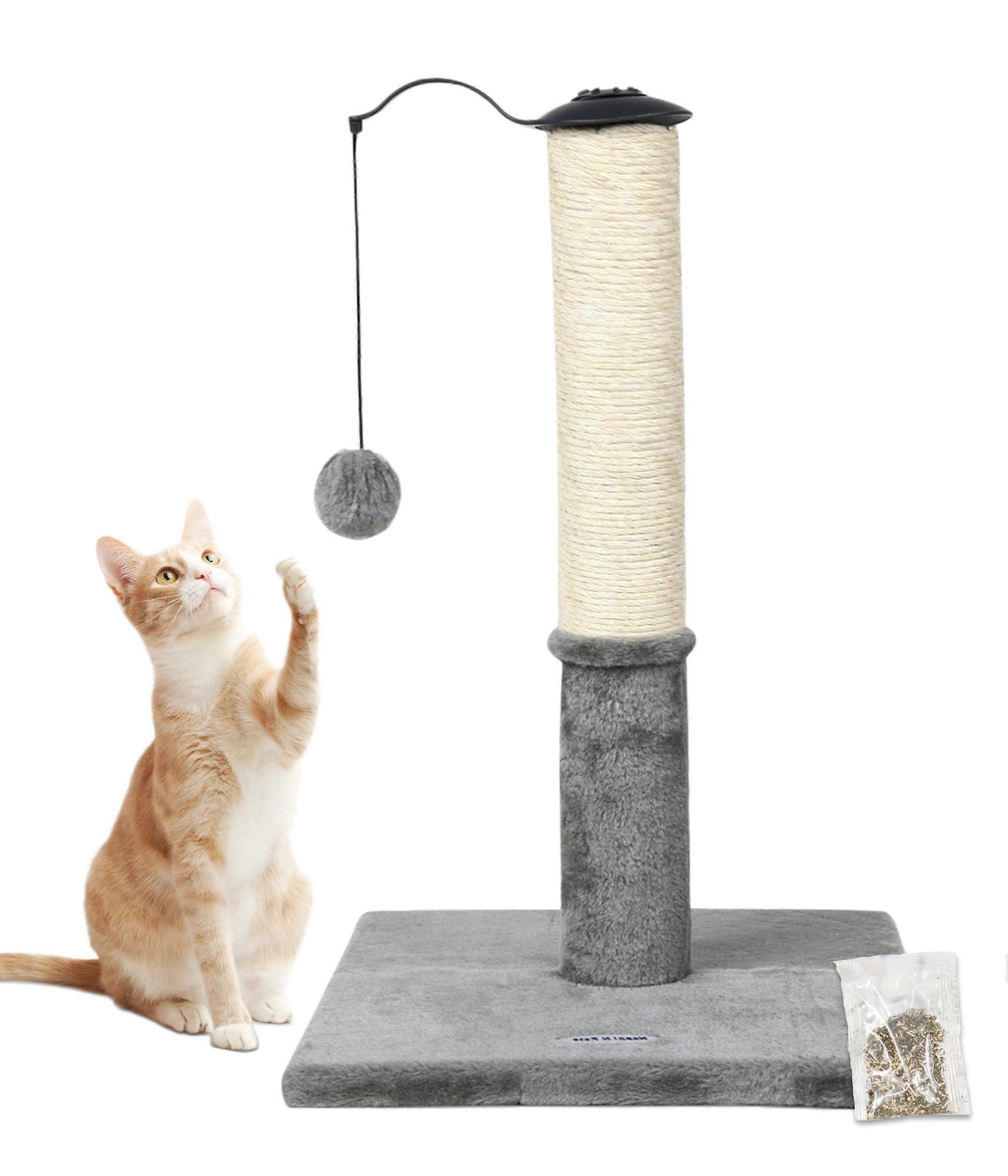 22' Cat Scratching Posts for Indoor Cats, Carpet Cat Scratch Post, Sisal Cat Scratcher, Light Gray