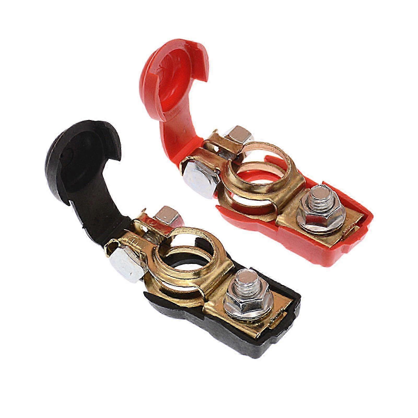 2Pcs Generic Car Battery Terminal Connectors Sturdy Positive and Negative