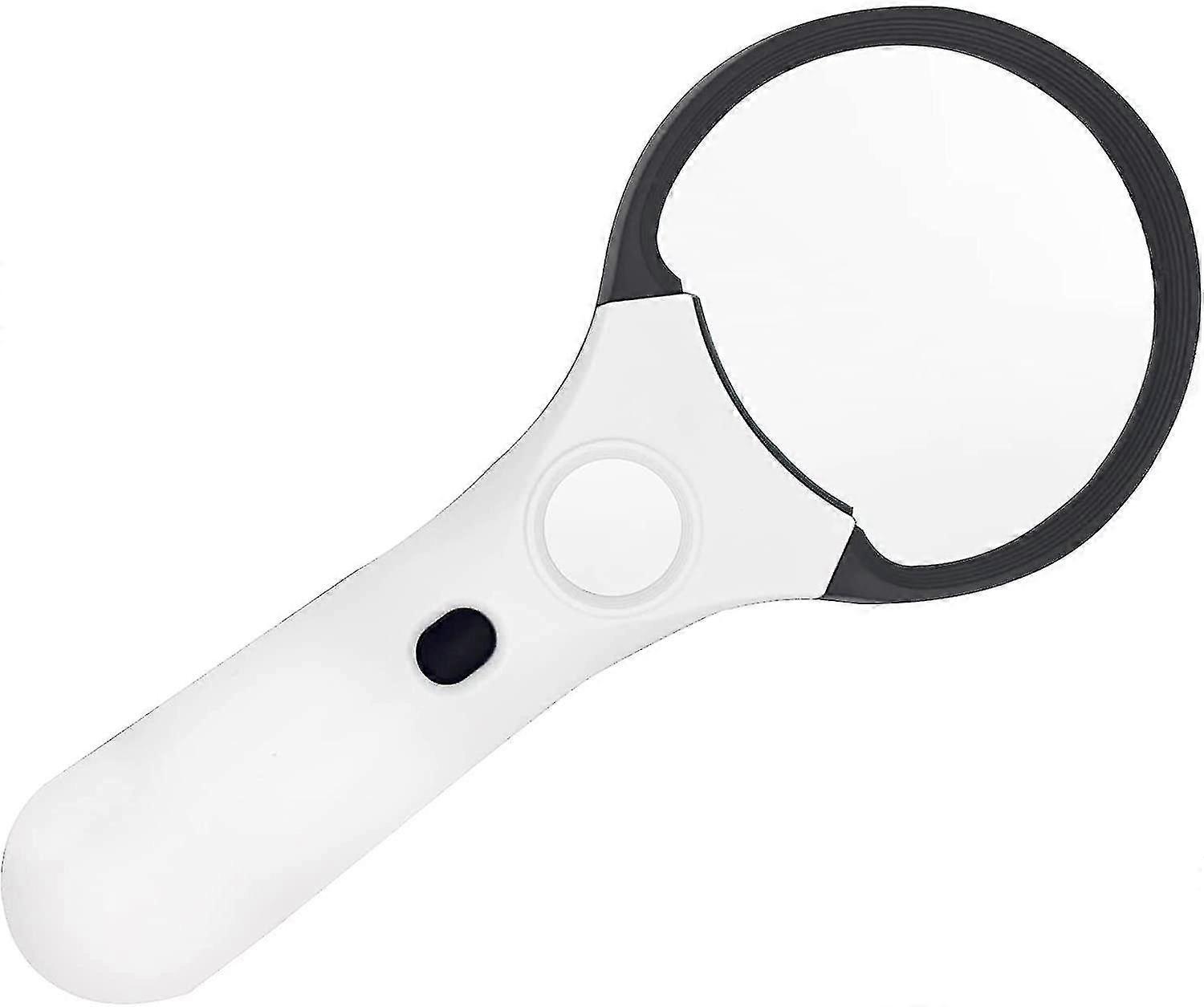 3x 45x Illuminated Handheld Magnifying Glasses for Seniors - Lightweight with LED Light for Easy Reading