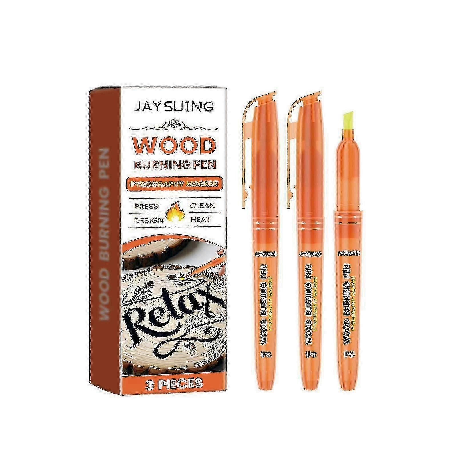 木头燃烧焦炭笔艺术 木头火烧笔 燃烧效果笔 木头标记号