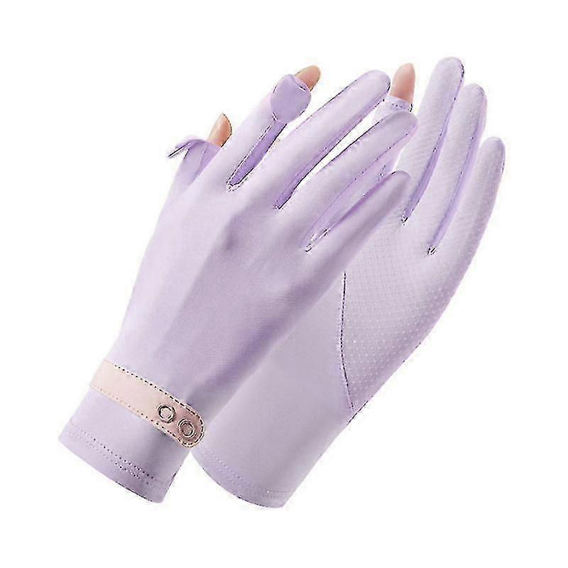 Women's Ultra Thin Summer Uv Protection Touchscreen Driving Gloves