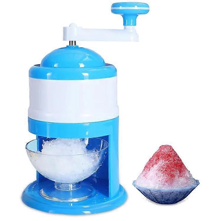 Home Mini Manual Snow Cone Hand Crank Ice Crusher Grinding Machine (BPA-Free, No FDA Certified)
