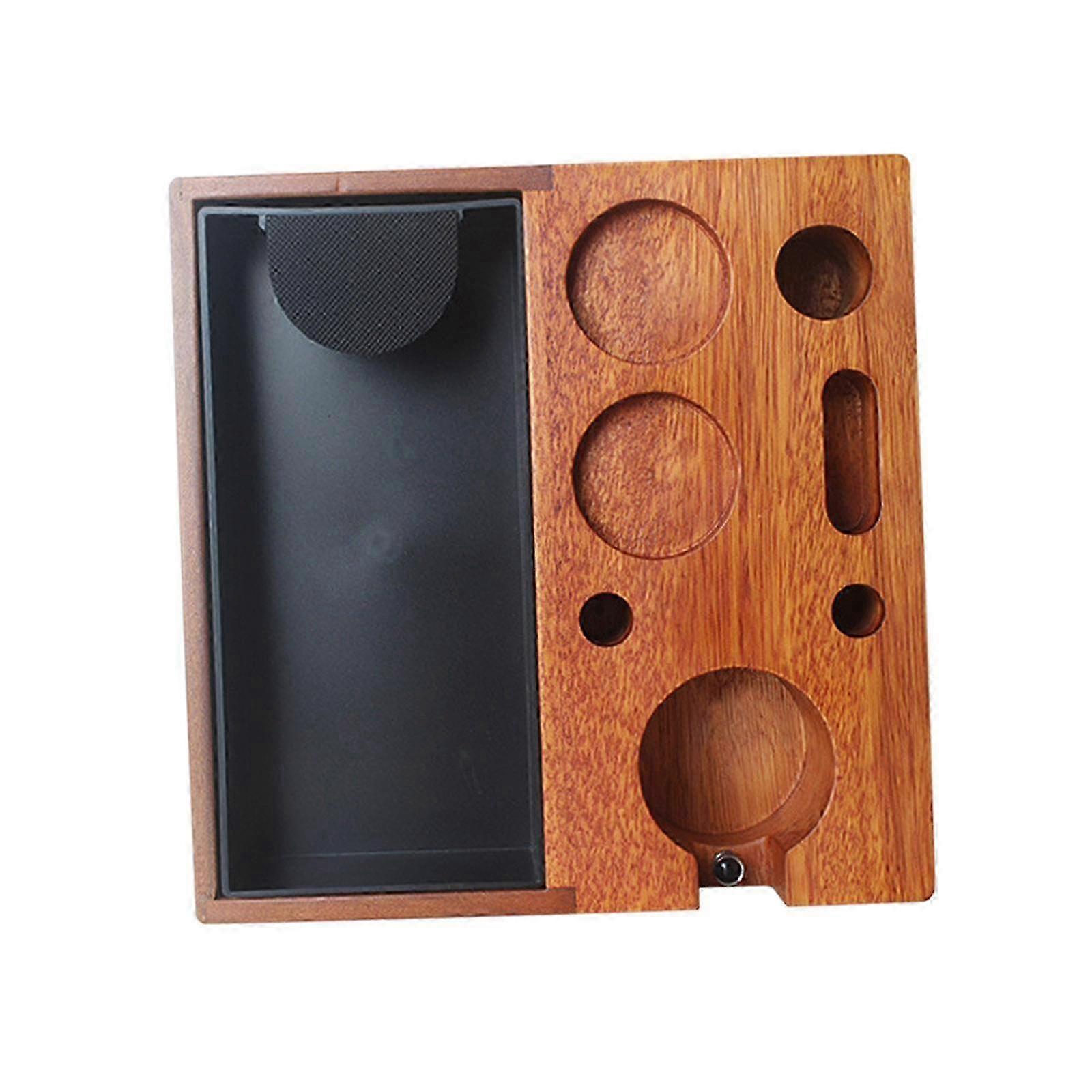 Espresso Tamper Mat Stand and Knock Box suitable for Coffee Machines in Cafe and Kitchen, 51mm