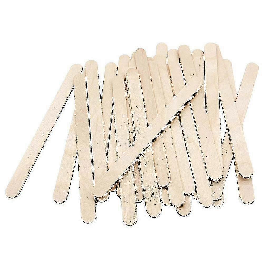 100 Pcs Natural Wooden Craft Sticks for Ice Cream and DIY Projects Suitable for Various Crafting Needs
