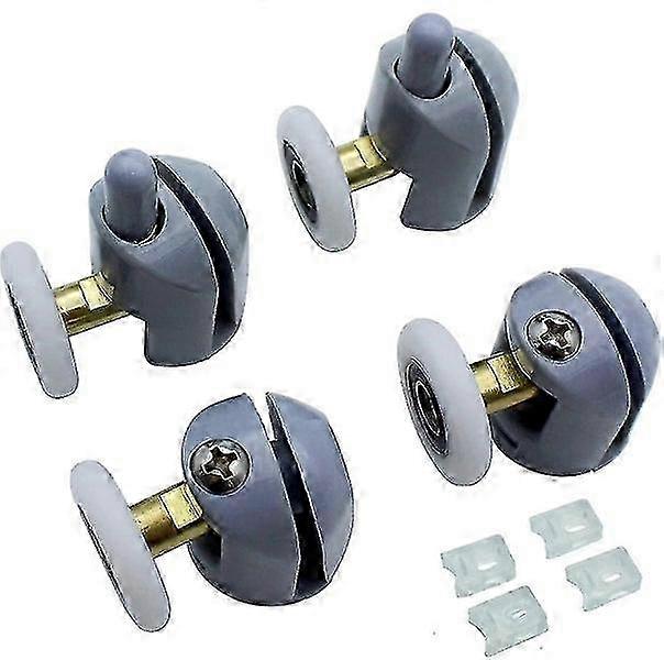 4-Pack Glass Door Rollers - Single Wheel Shower Door Pulley Replacement Hardware
