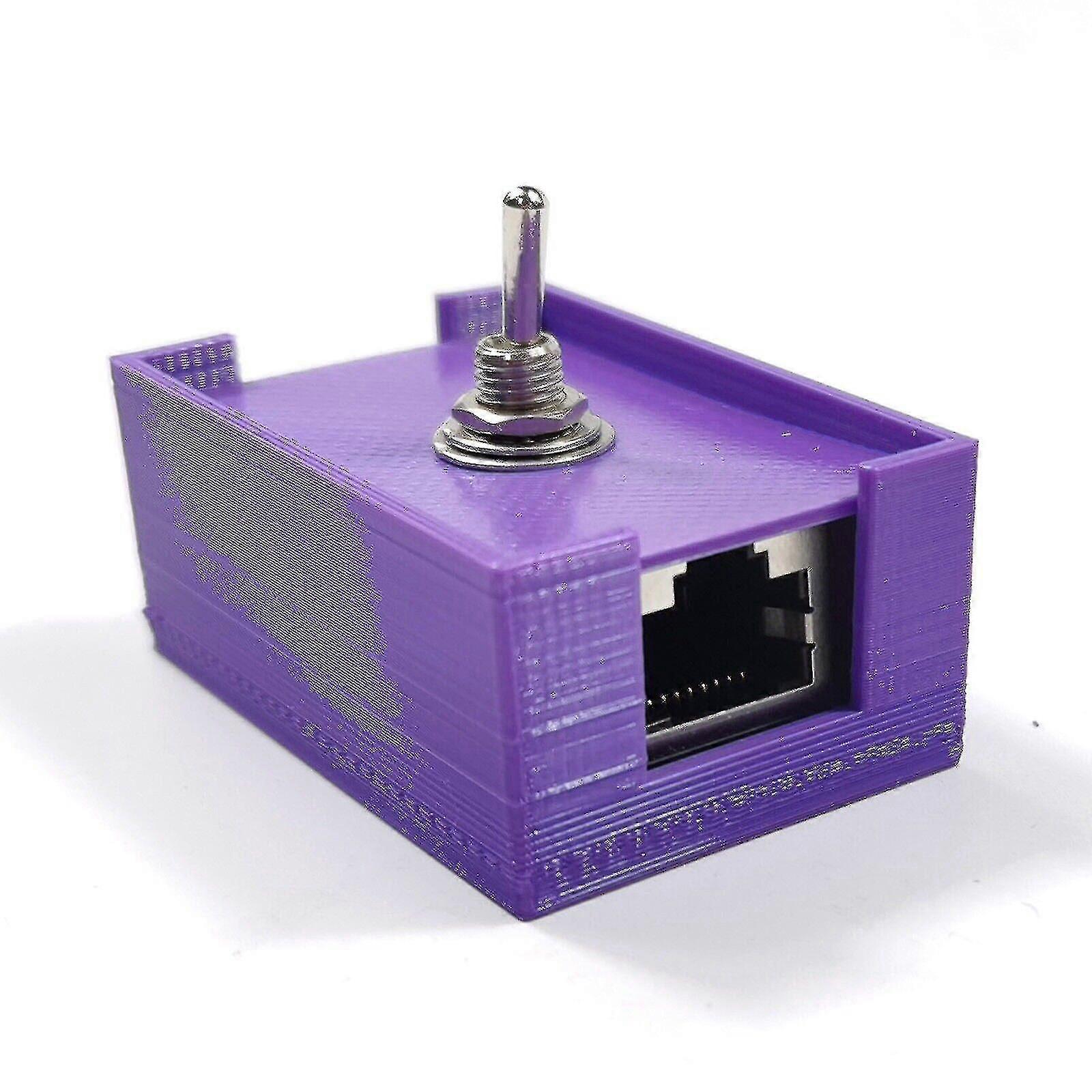 RJ45 Twisted Pair Toggle Switch with Protective Case for Ethernet Network Cable Connections