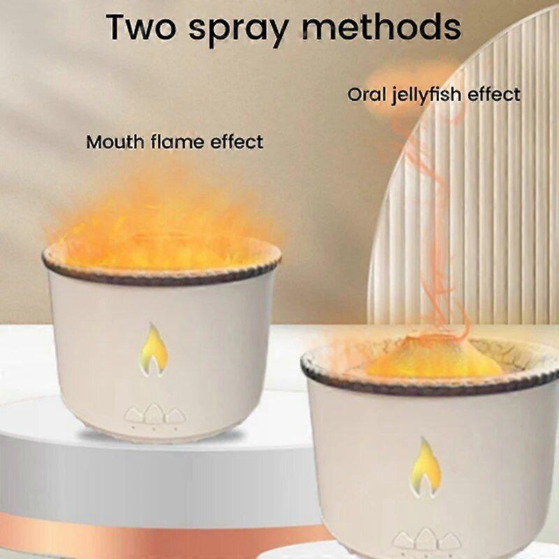Umidificatore a fiamma 3D Diffusore di olio aromatico Umidificatore da 350 ml per soggiorno Ufficio Fragranza Sooth Sleep Atomize