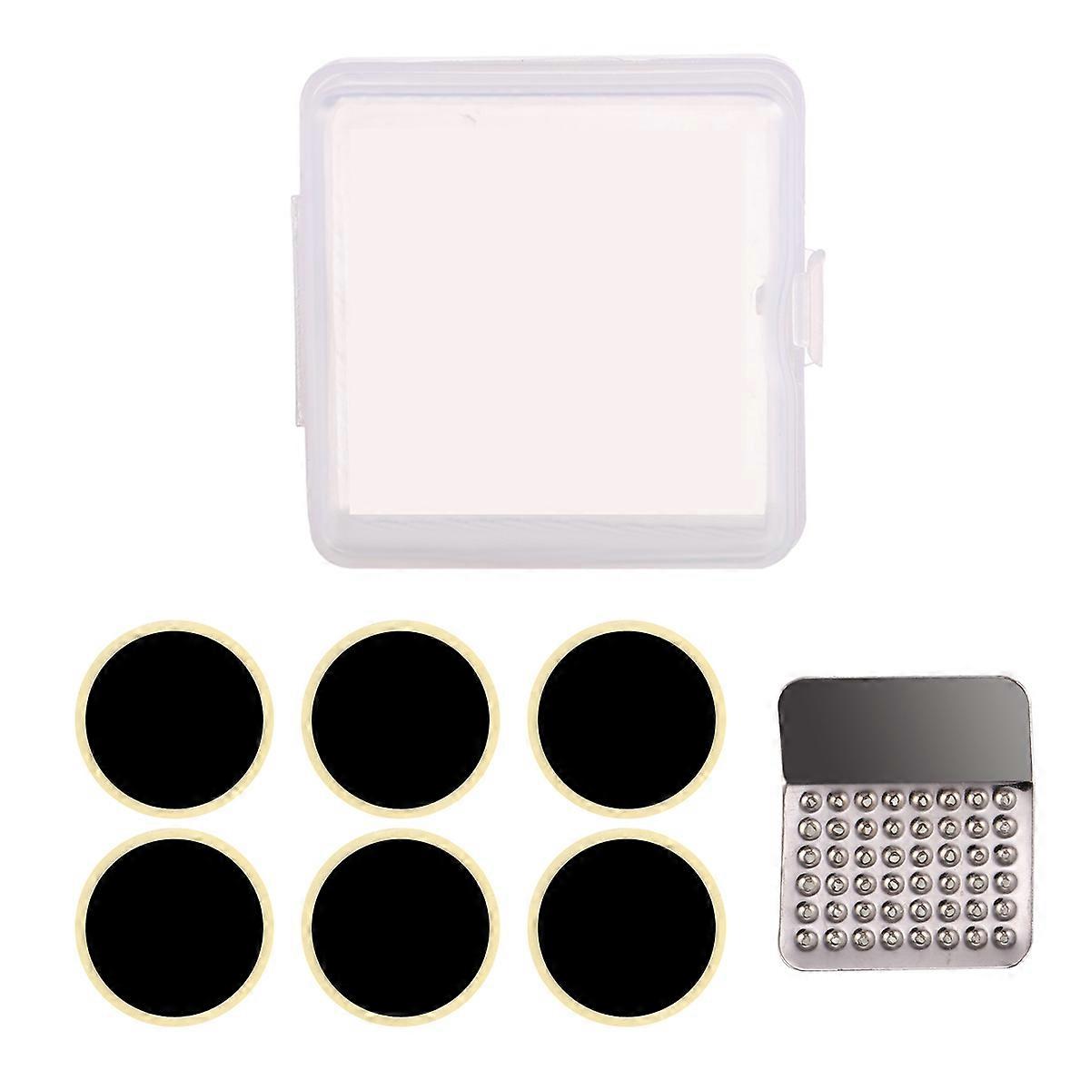 Tire Patch Kit Heavy Duty Bike Tire Patches Cyclists Road Emergency Black 1Set
