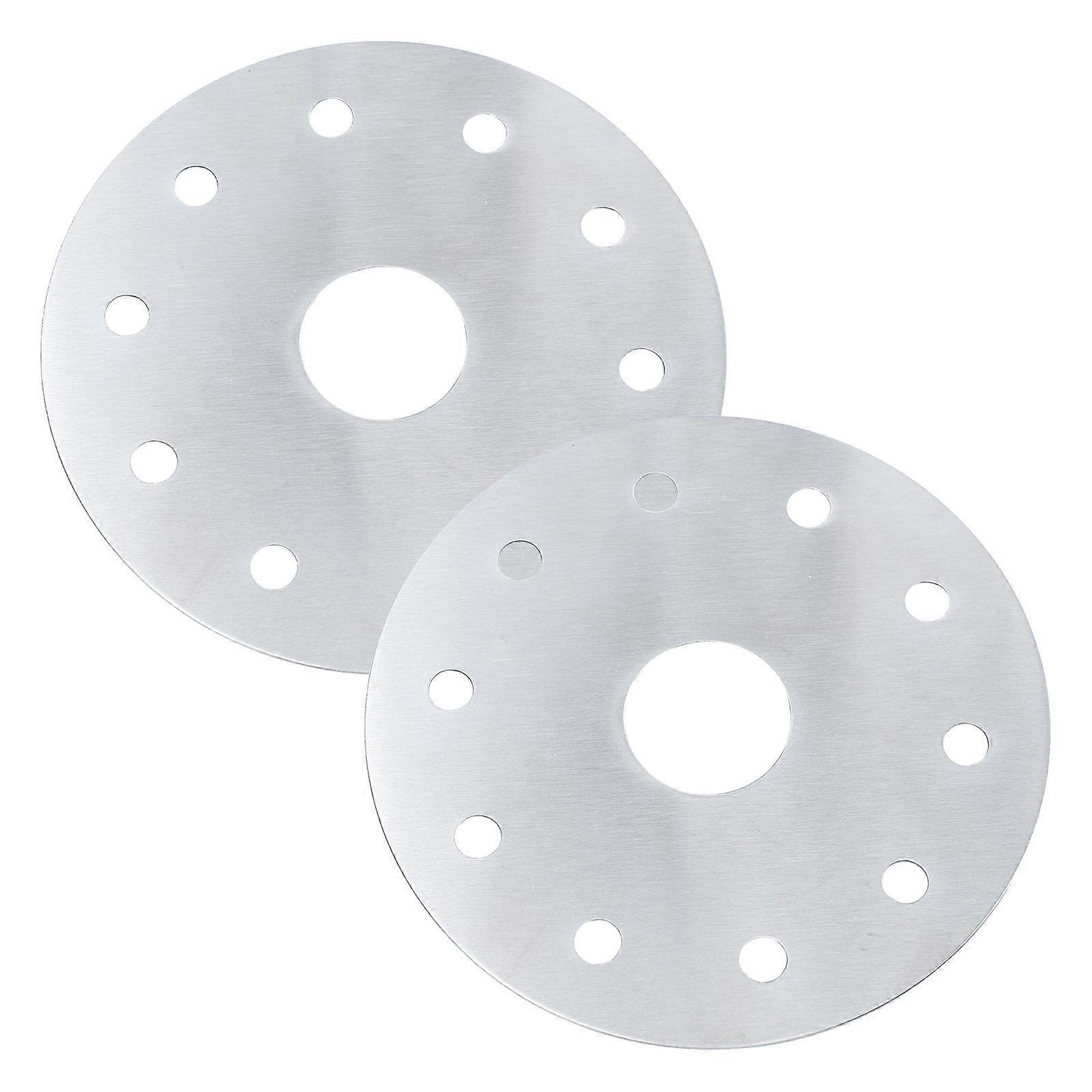 Heat Diffuser Induction Plate Electromagnetic Compatibility 12.3x12.3cm Silver 2Pcs