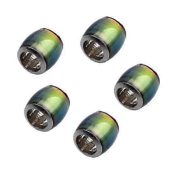 200x5 Stück Color Change Mood Lose Perlen Thermo Sensitive Barrel Spacer Charms