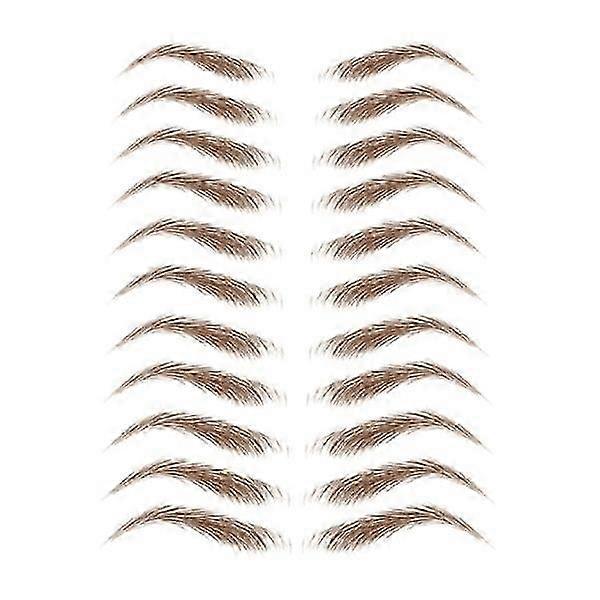 11 زوجا من ملصقات الحاجب البني وشم وهمية