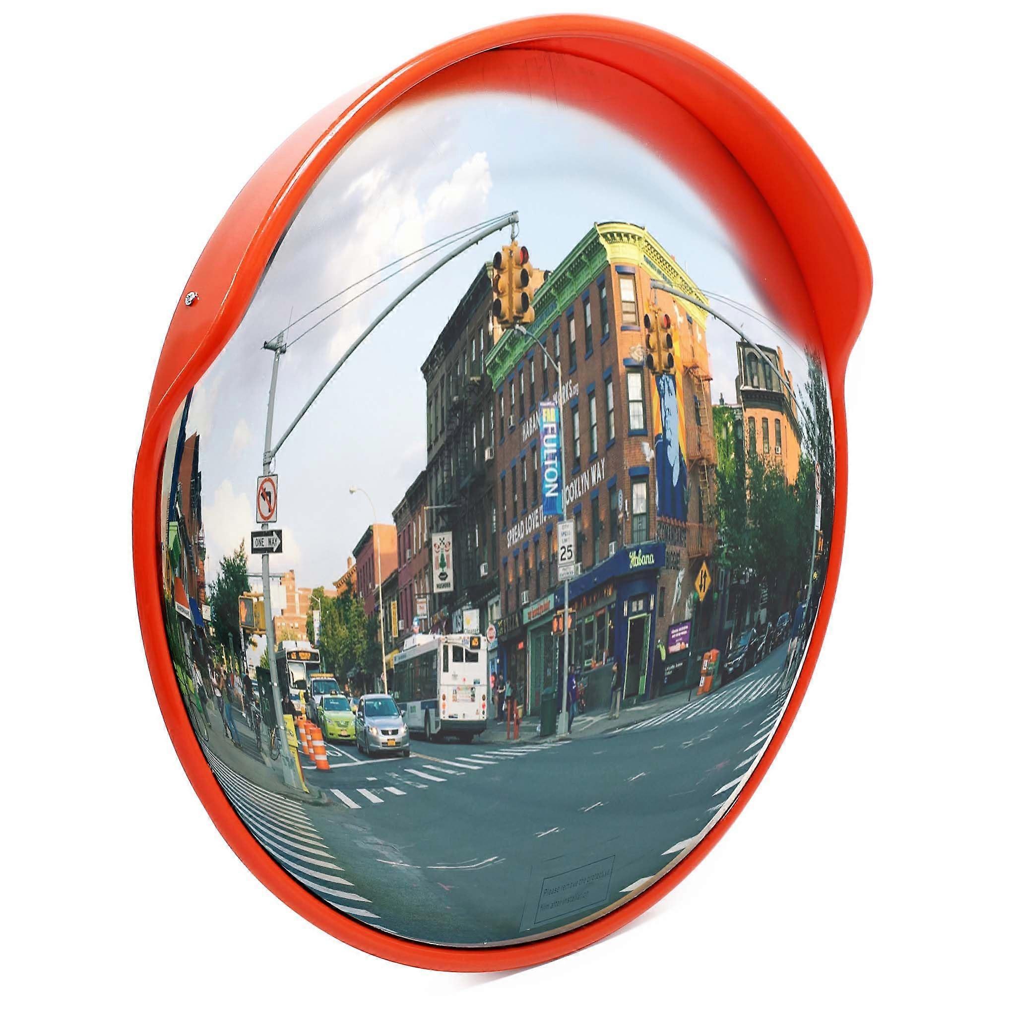 Round Convex Traffic Mirror 45cm 160° Field of View Protective Cover
