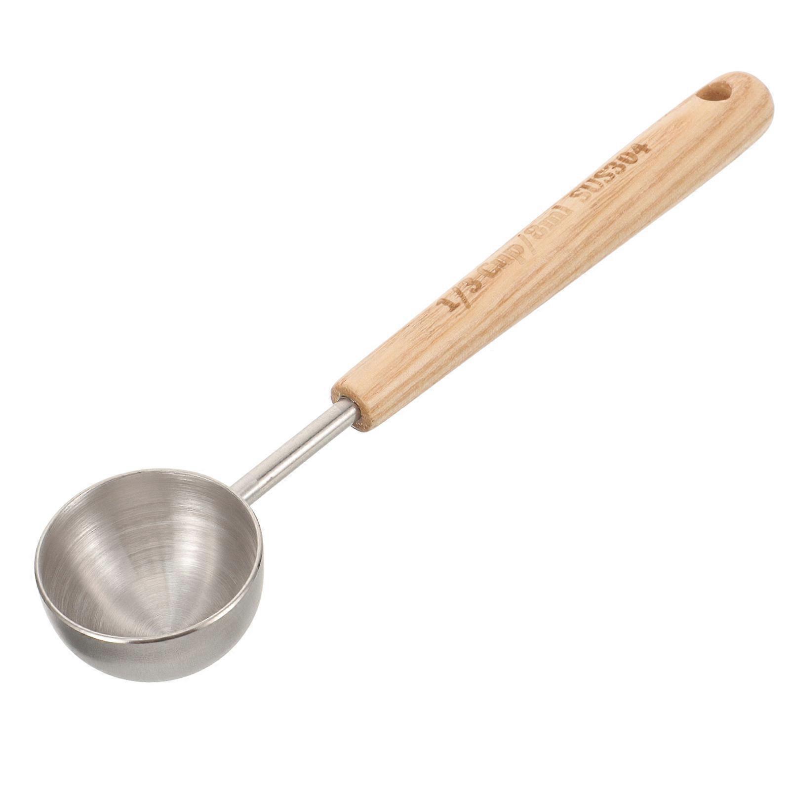 Coffee Measuring Spoons Teaspoon Measuring Cup Wood Baking 14.5x3cm Precise Measurement 1Pack