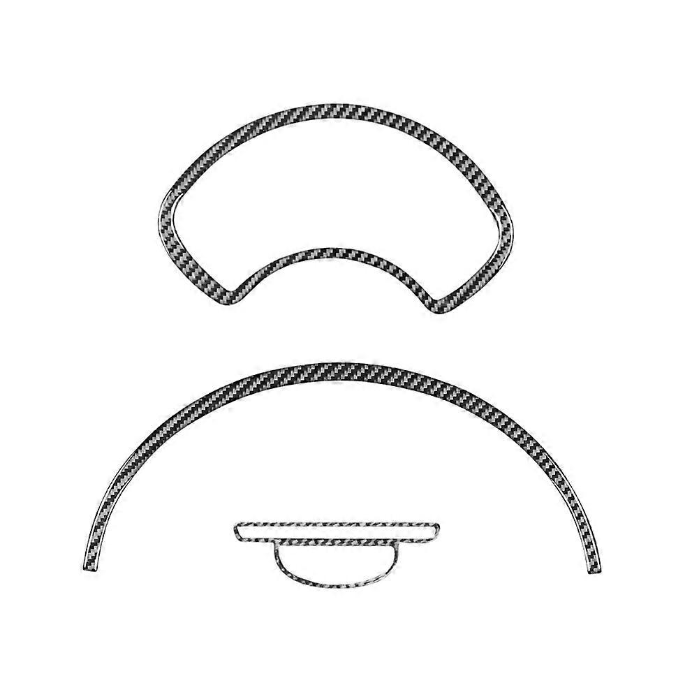 Carbon Fiber Car Speedometer Frame Sticker +Air Outlet Trim for Mini