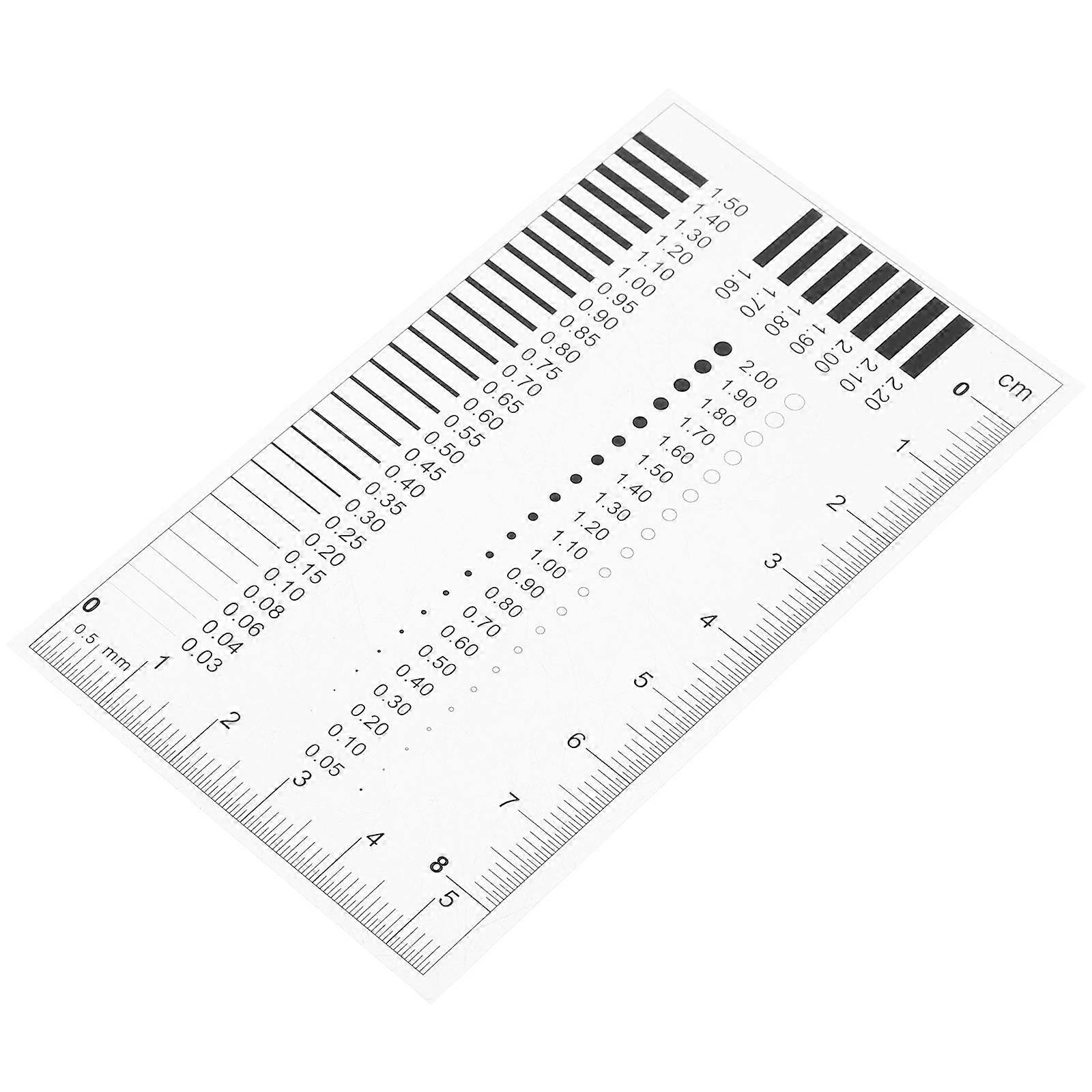 Precision Ruler Flaw Detection Film Ruler Professionals Diameter Measurement 1Pcs