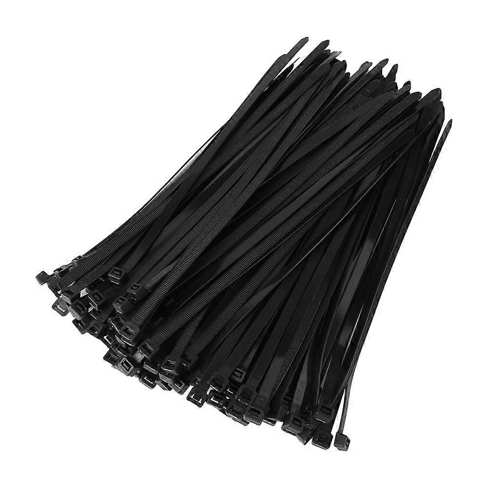100pcs/lot Self Locking Nylon Cable Tie Wire Wrap Strap Black - Ideal for Cable Fastening