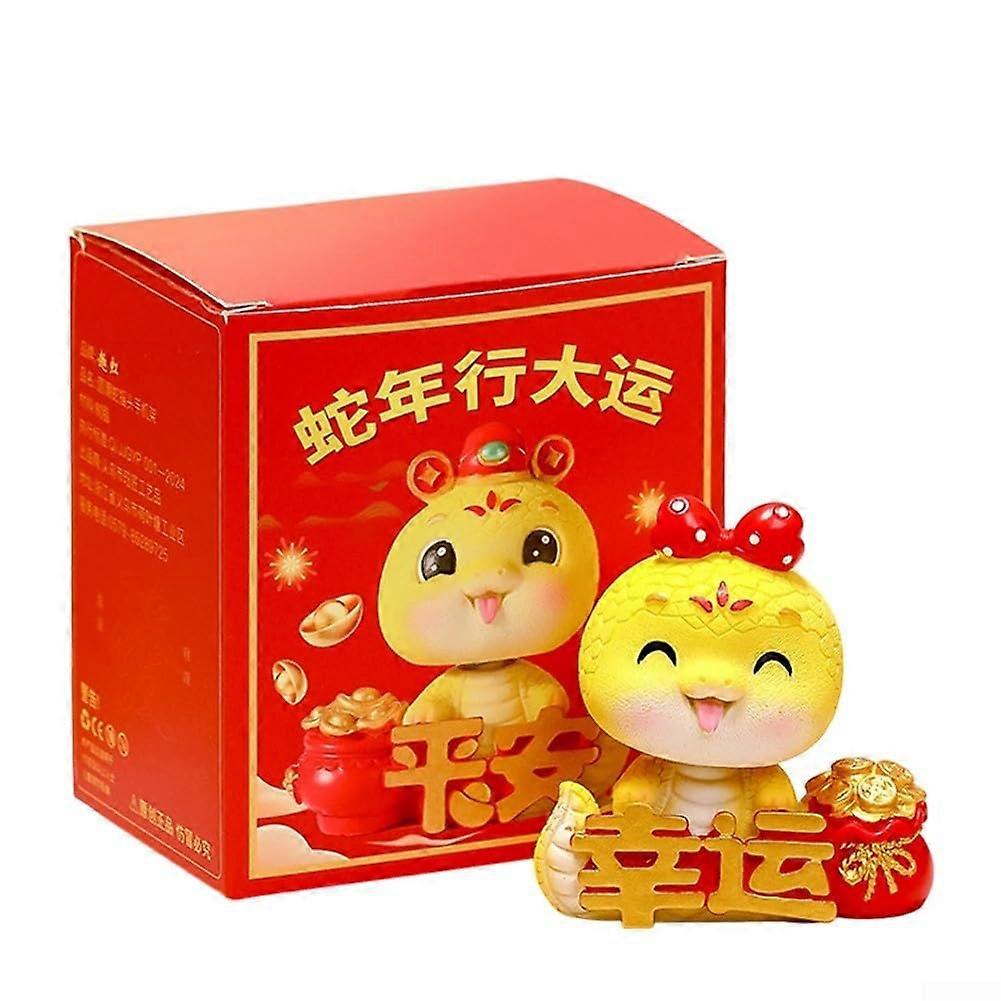 "Snake Ornament in Resin Material - Artistic Home Decor Accent, Lucky Design for Unique Interior Style"