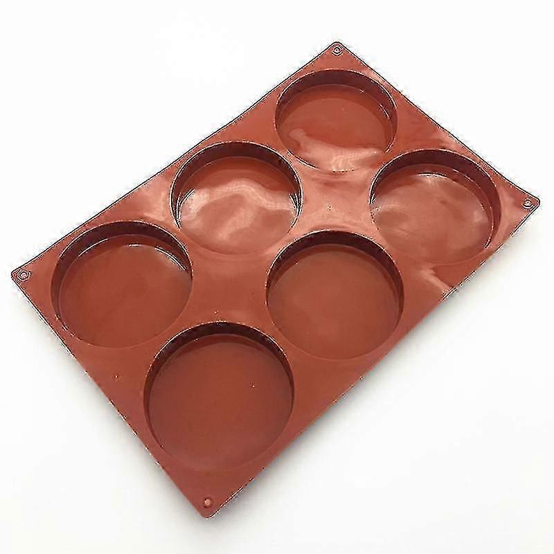 6-Cavity Round Silicone Moulds for Baking & Crafting