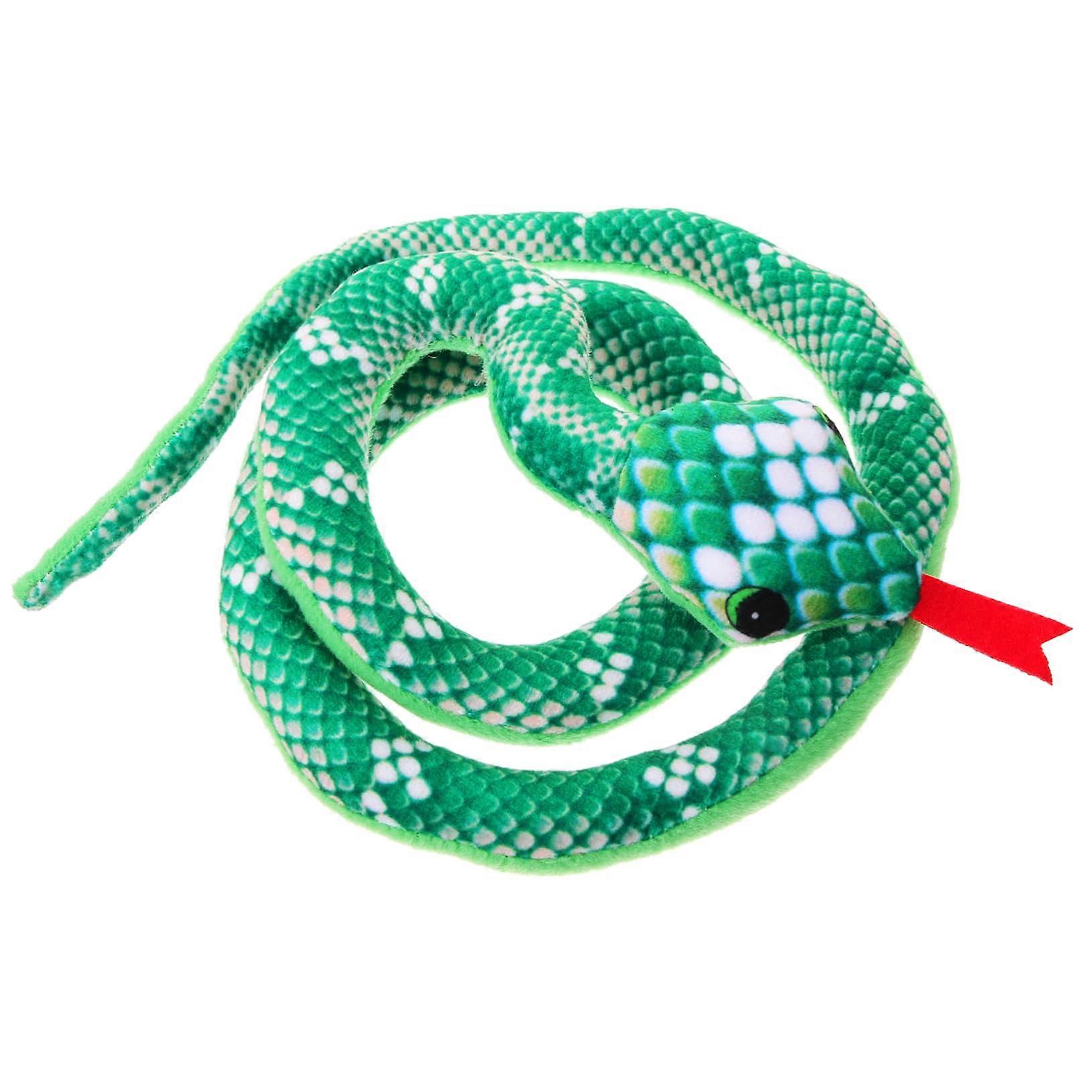 Simulated snake cat toy plush nip stuffed snake toy for cats sensory cat minister toy for cats biteresistant cat toy light green