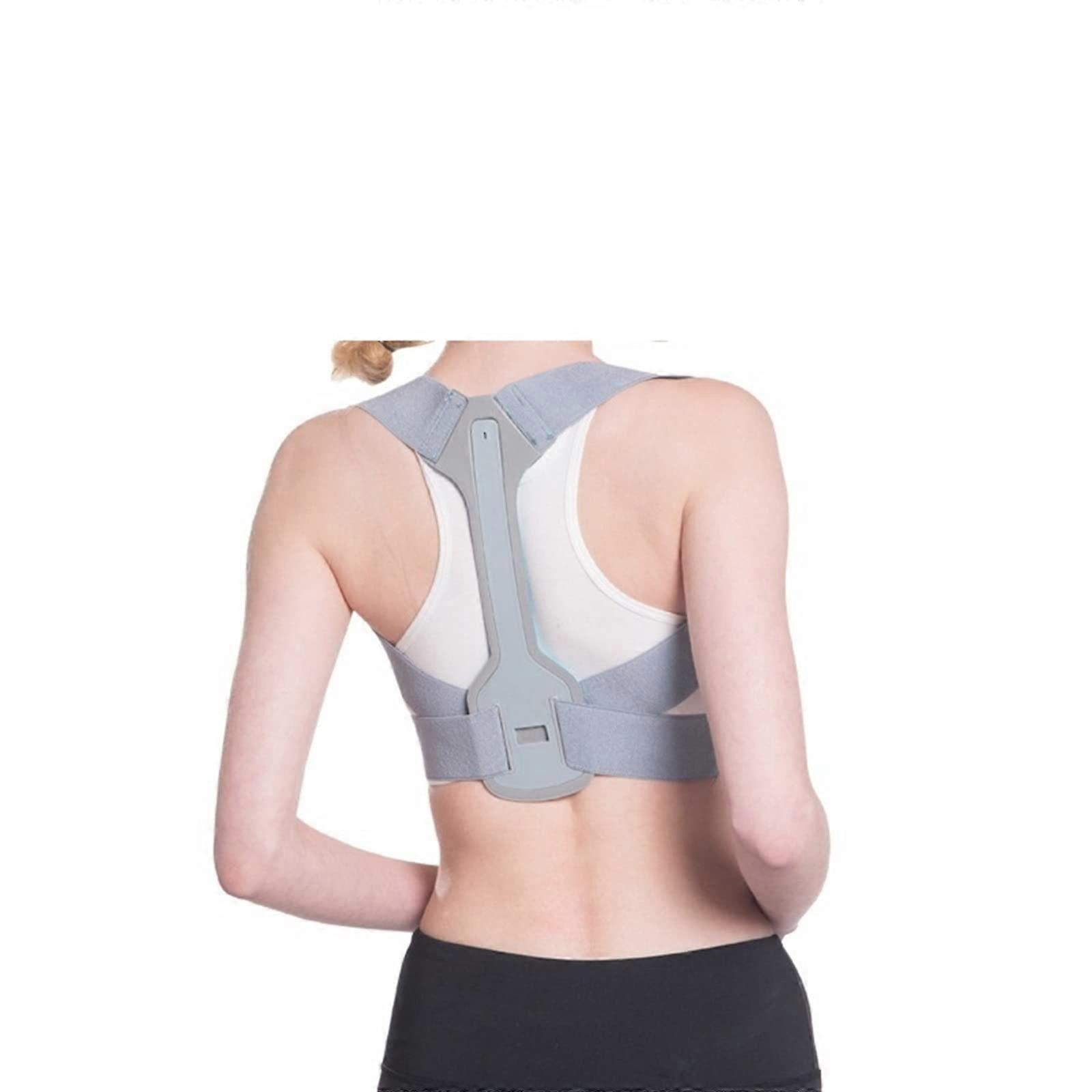 Back Support Correction Belt, Adjustable Posture Corrector for Clavicle, Spine, Shoulders, Lumbar, Grayb S, Comfortable Fit