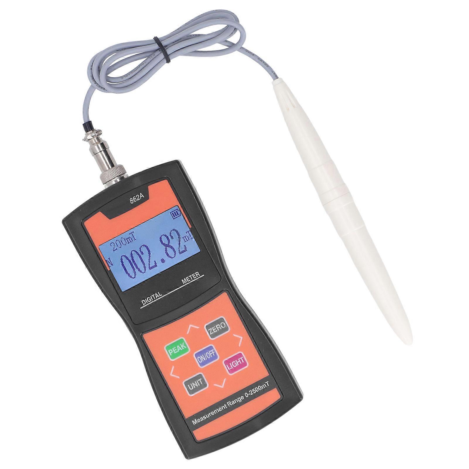 Digital Handheld Gaussmeter Permanent Magnet Surface Magnetic Field Gauss Meter High Accuracy Tester Strength Detector