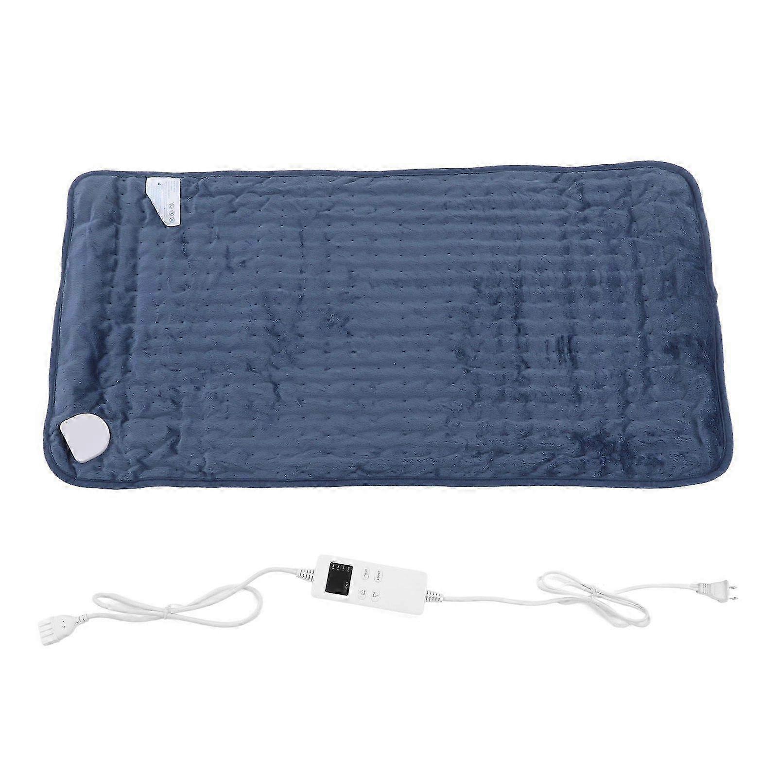 Electric Heating Pad Blanket for Pain Relief with 6 Settings for Back, Neck, and Shoulder, US Plug 110V, Blue
