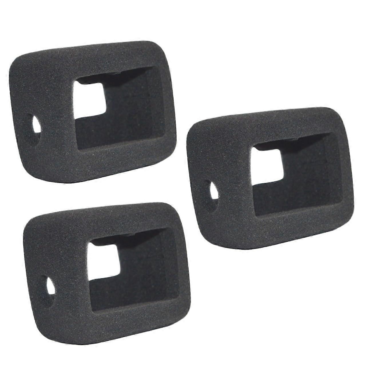 Windproof Case Cover - 3 Piece Black Sponge Housing for Action Camera, Compatible with GoPro Hero 8