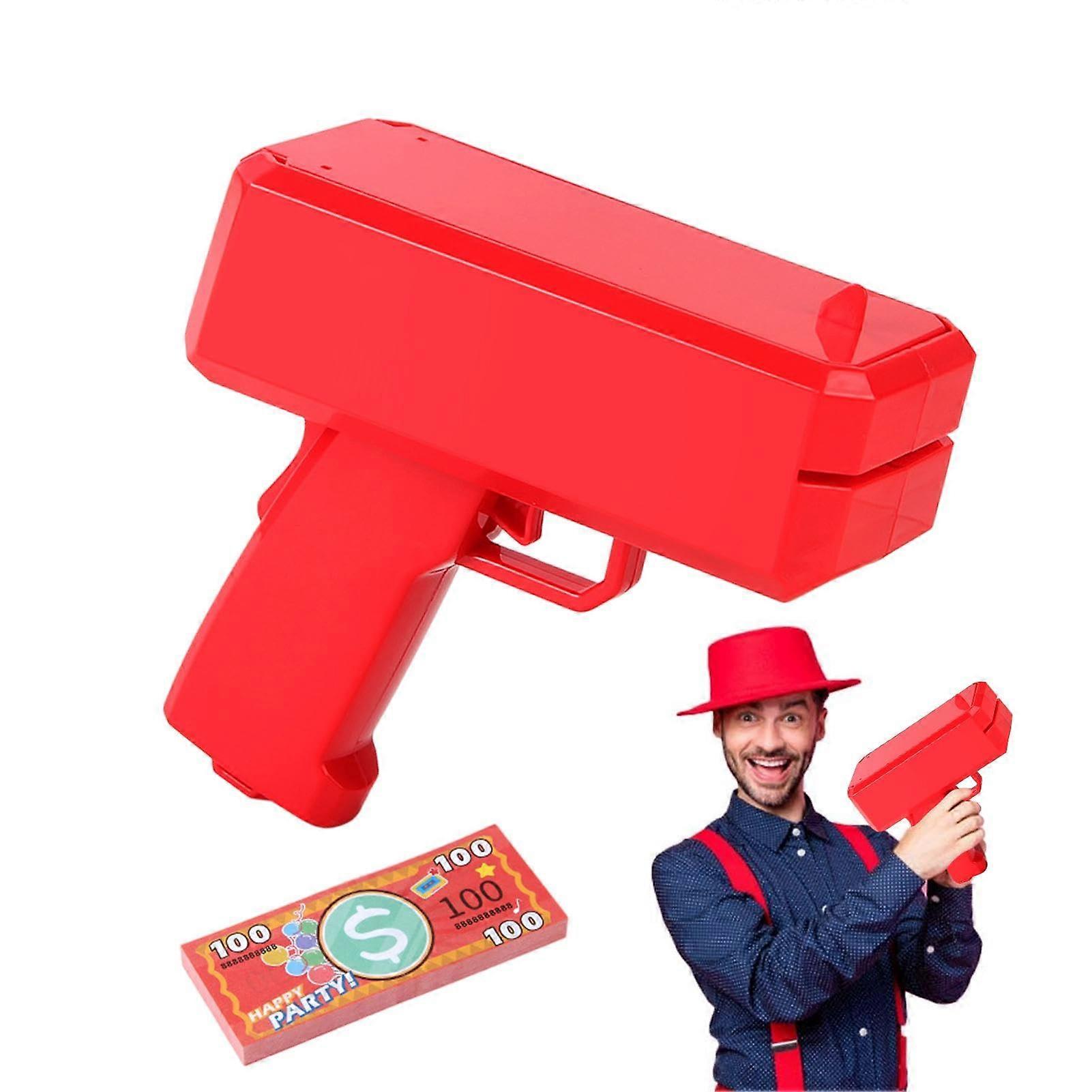Money Shooter for Games and Movies, Spray Paper Set Red, Battery Not Included, Cash Buffer Accessory