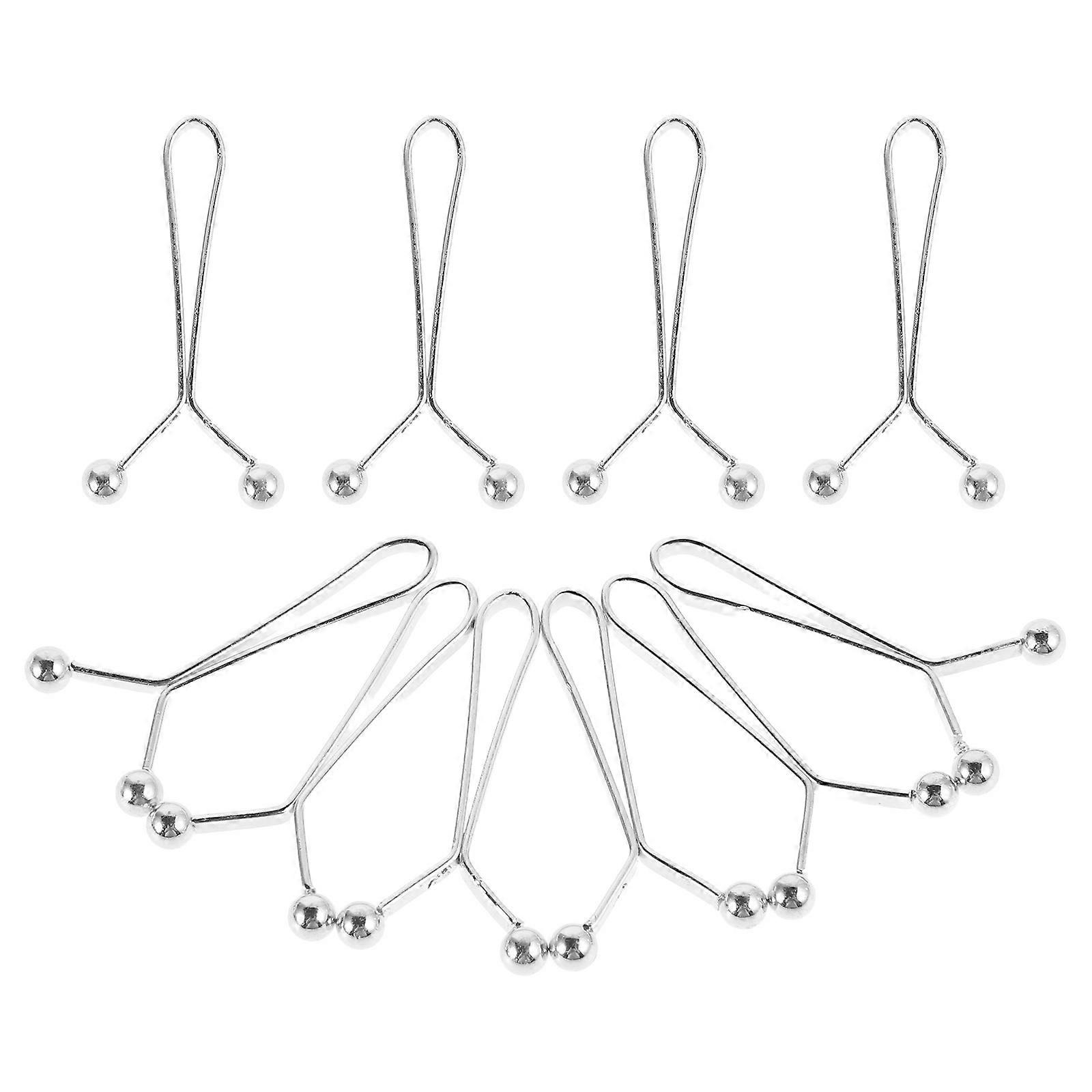 Scarf Shawl Clips Multi-Function Metal Scarf Pin Silver 3.50X1.90X0.40CM Secure Scarves 10Pcs